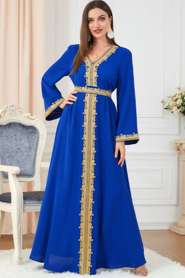 Loose Embroidered Maxi Dress