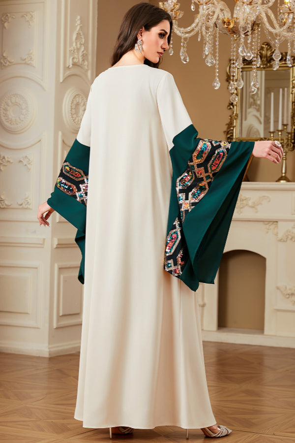 Sequin Embroidered Maxi Dress