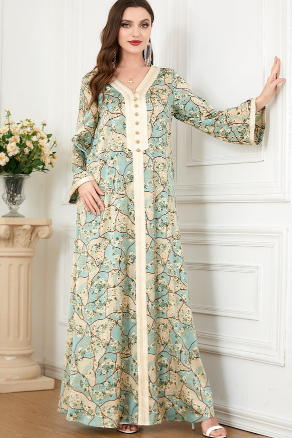 Loose Long Sleeve Abaya Dress