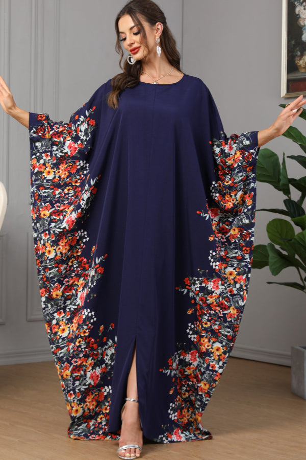 Printed Batwing Maxi Dress