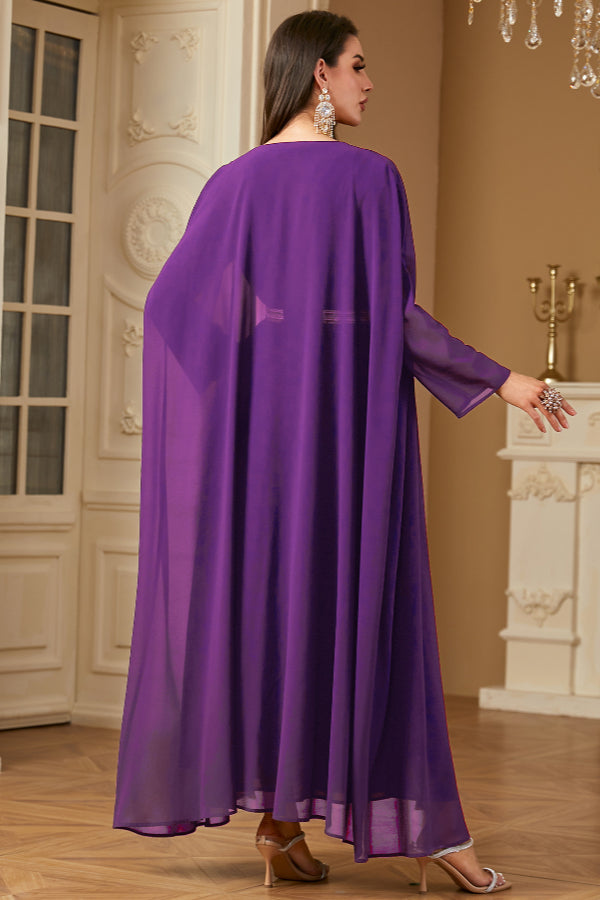 Sequin Chiffon Two-Piece Dress