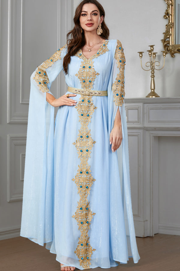 Extra-Long Sleeve Patchwork Abaya