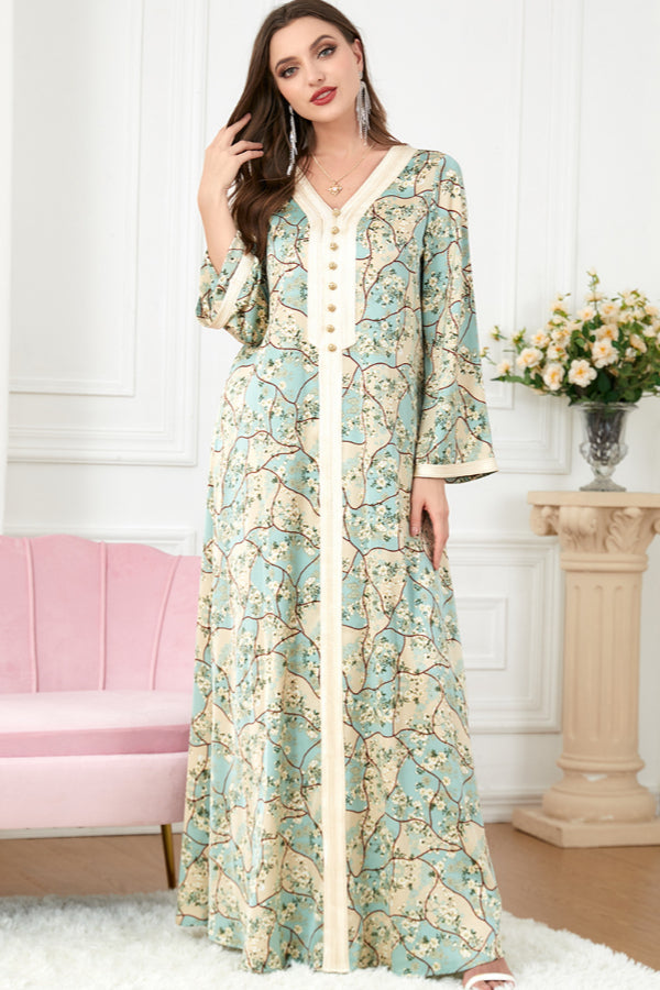 Loose Long Sleeve Abaya Dress