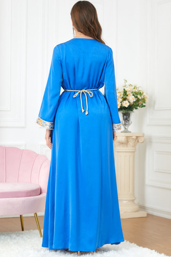 Slit V-Neck Two-Piece Dress