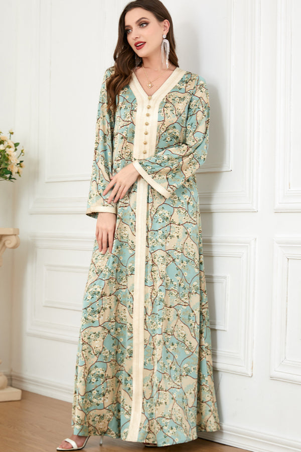 Loose Long Sleeve Abaya Dress