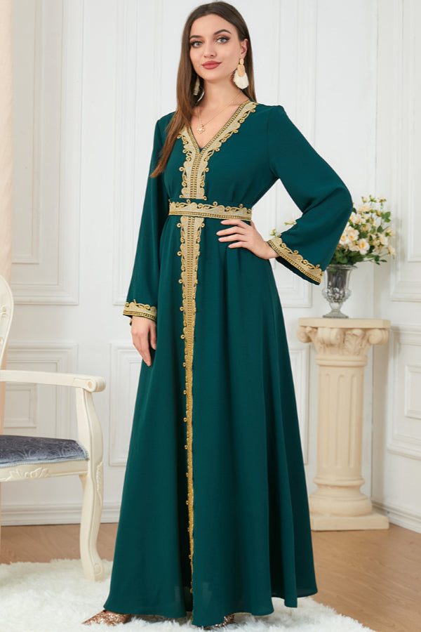 Loose Embroidered Maxi Dress