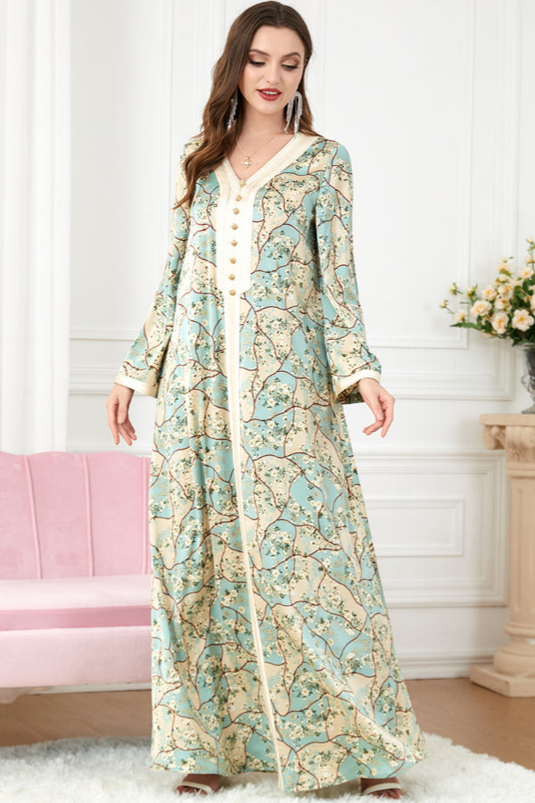 Loose Long Sleeve Abaya Dress