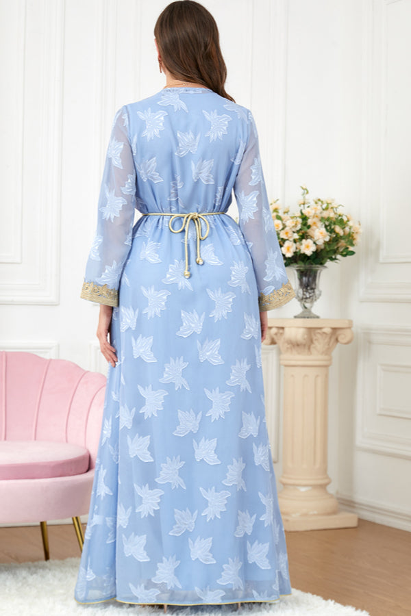 V-Neck Two-Piece Maxi Dress