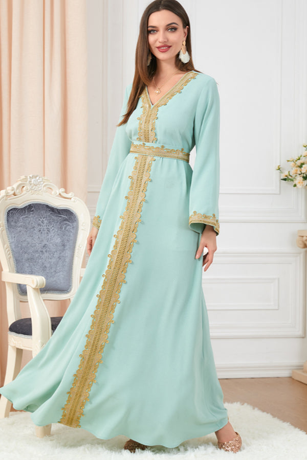 Loose Embroidered Maxi Dress