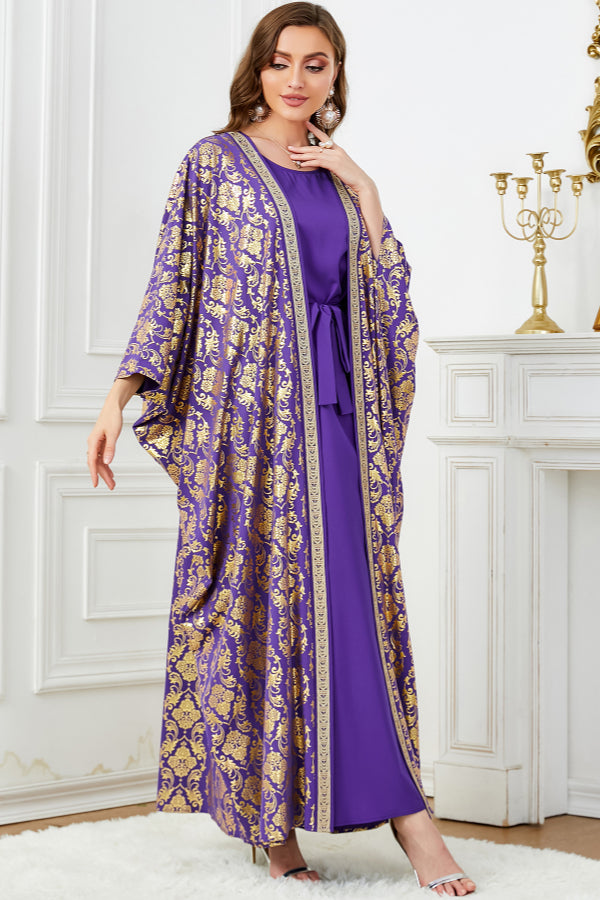 Foil Two-Piece Maxi Dress