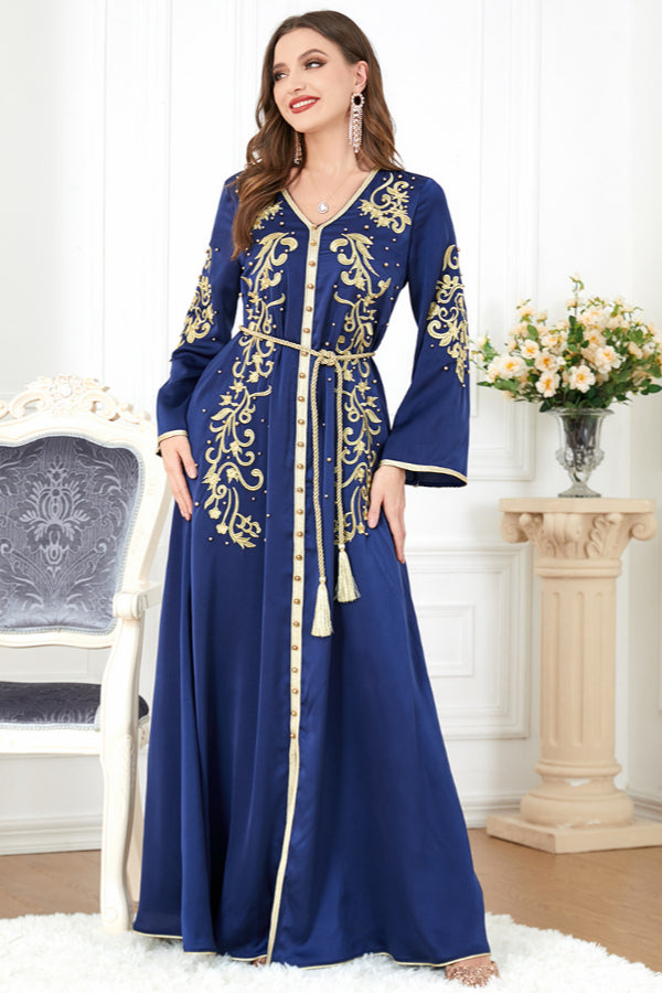 Embroidered Long Sleeve Abaya