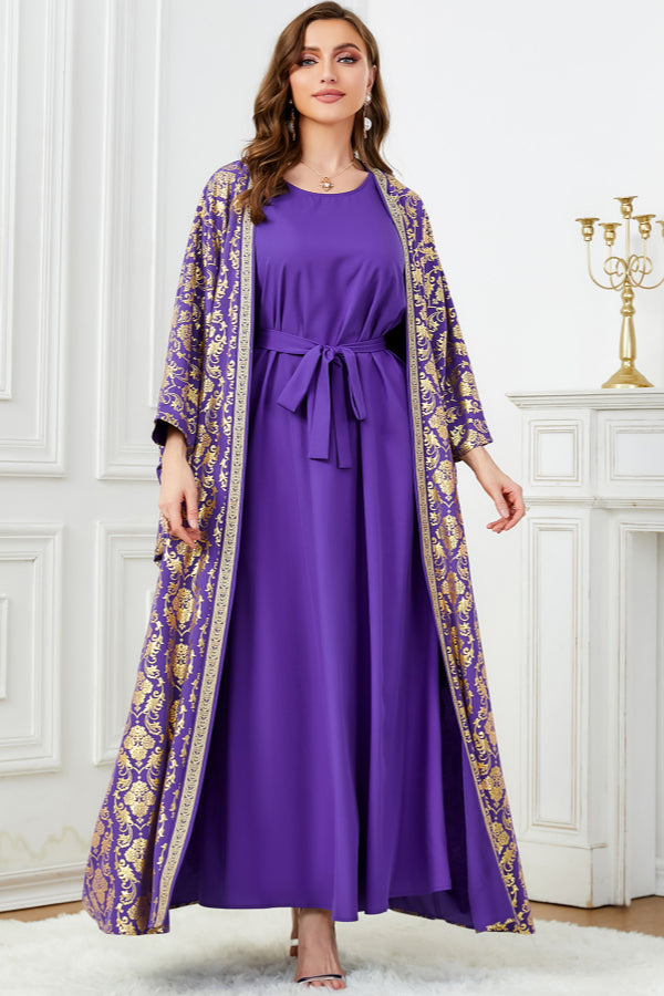 Foil Two-Piece Maxi Dress