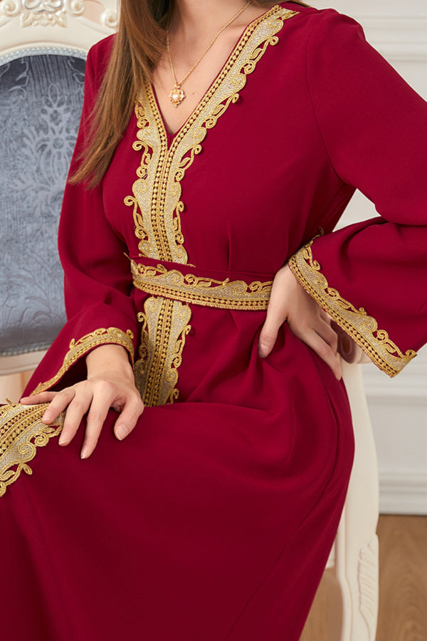 Loose Embroidered Maxi Dress