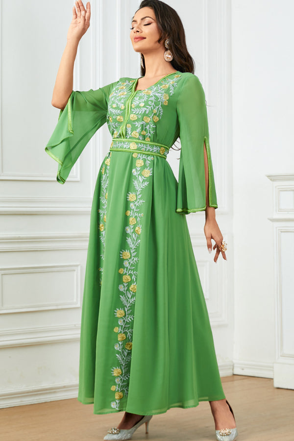 Flared Luxury Embroidered Abaya