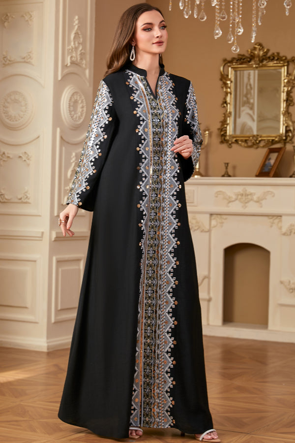 Luxury Embroidered Abaya Dress