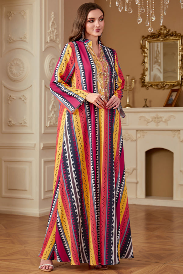 Fashion Printed Abaya Dress