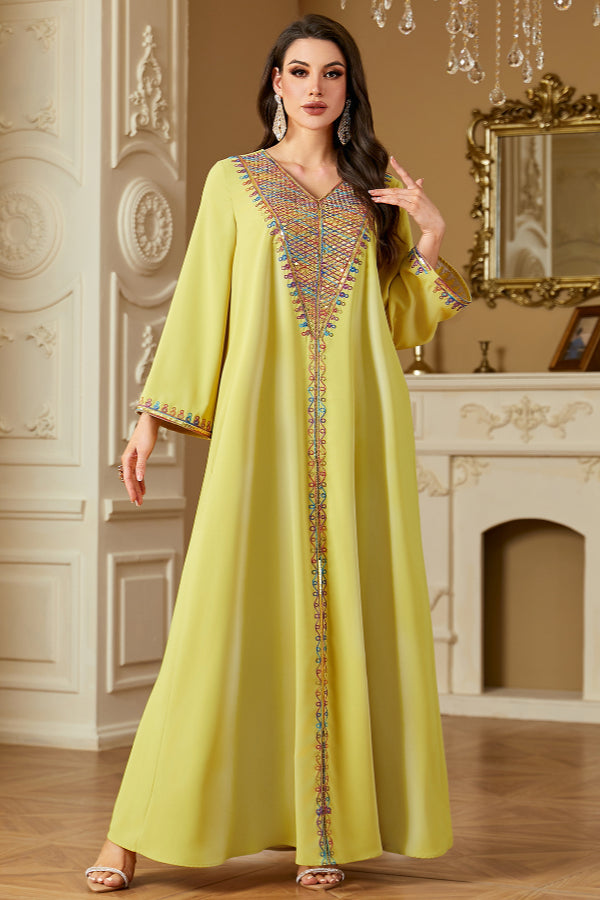 Sequin Embroidered Abaya Dress