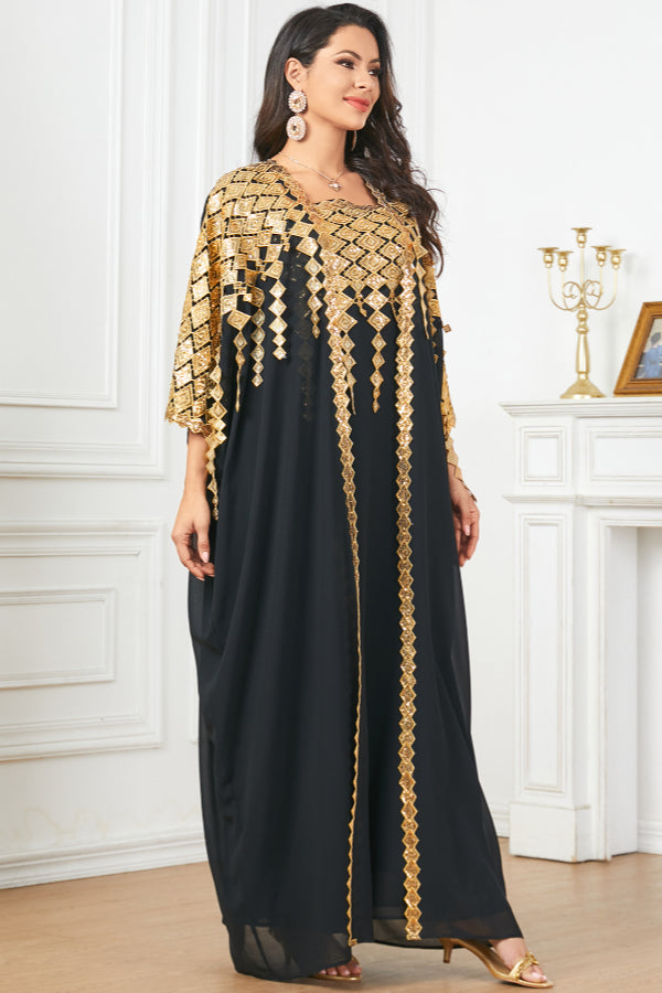 Metallic Two-Piece Maxi Dress