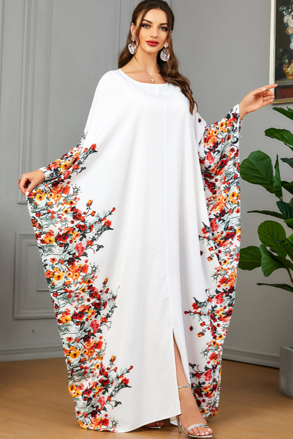 Printed Batwing Maxi Dress