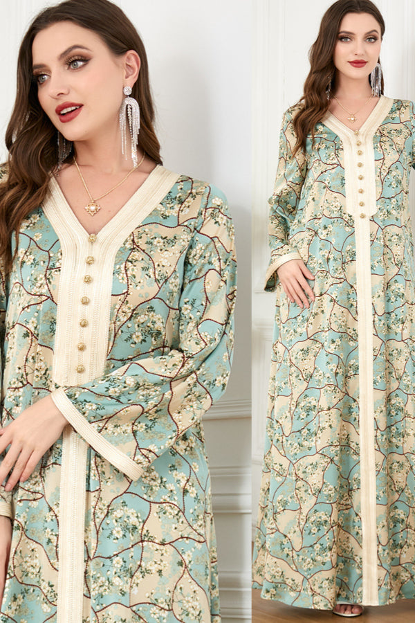 Loose Long Sleeve Abaya Dress