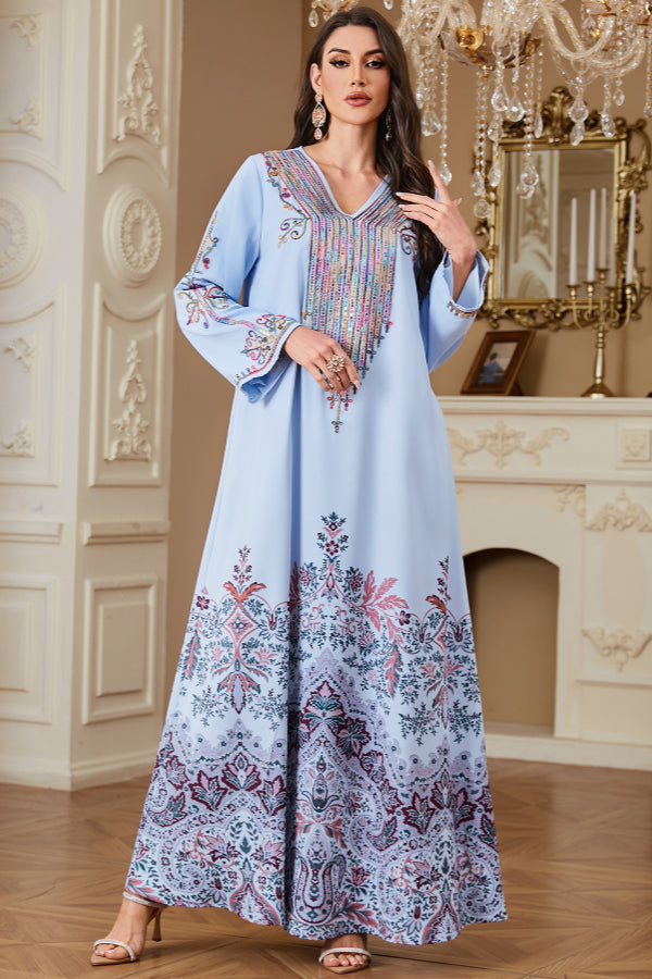 Rope Embroidered Elegant Abaya