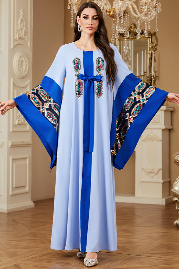 Sequin Embroidered Maxi Dress