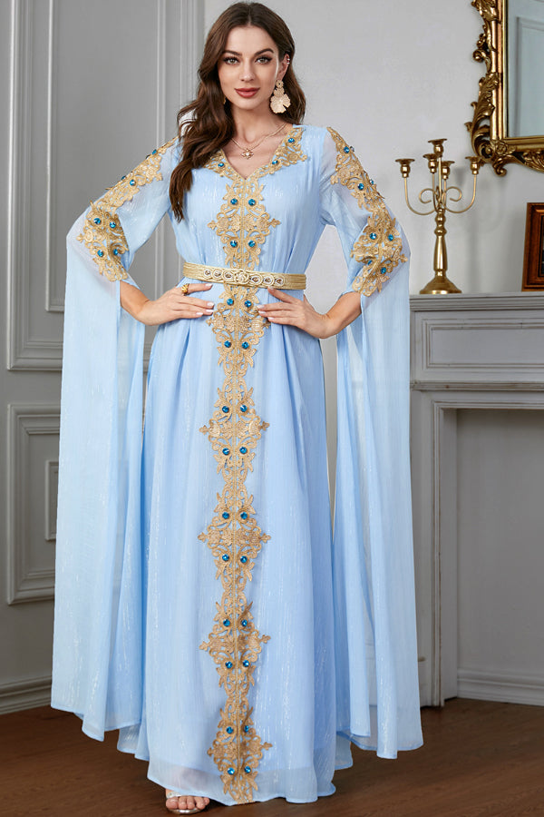 Extra-Long Sleeve Patchwork Abaya