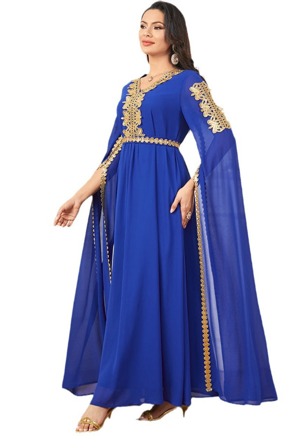 Extra-Long Sleeve Patchwork Abaya