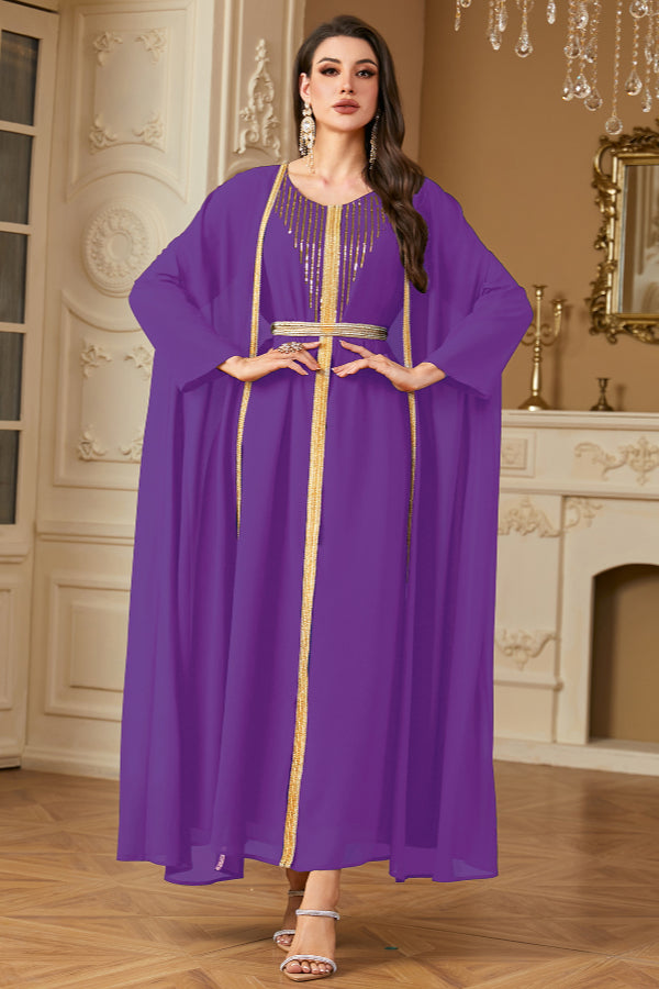 Sequin Chiffon Two-Piece Dress