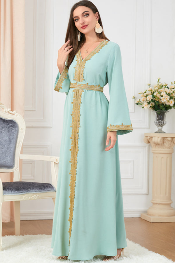 Loose Embroidered Maxi Dress
