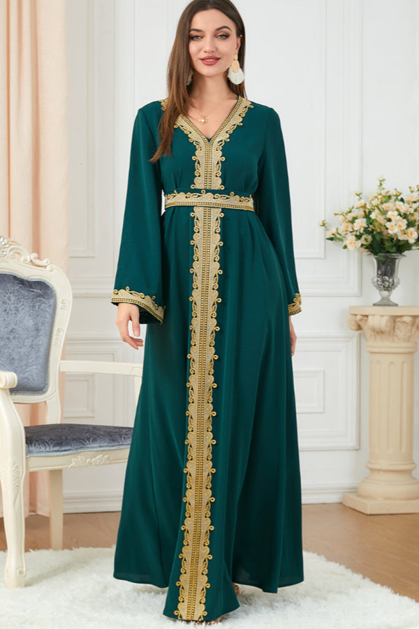 Loose Embroidered Maxi Dress